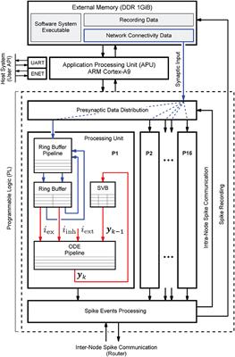 A System-on-Chip Based Hybrid Neuromorphic Compute Node Architecture for Reproducible Hyper-Real-Time Simulations of Spiking Neural Networks